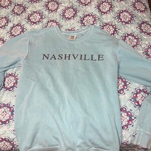 Comfort Colors Sky Blue Nashville Crewneck Sweater